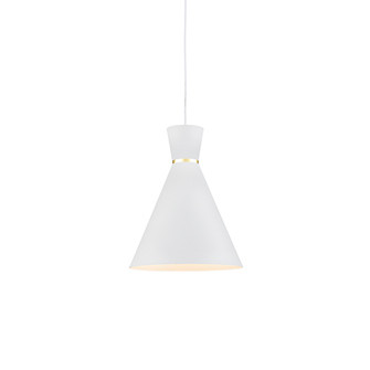 Vanderbilt One Light Pendant in White With Gold Detail (347|493210-WH/GD)