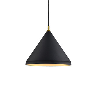 Dorothy One Light Pendant in Black With Gold Detail (347|492824-BK/GD)