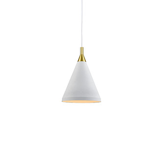 Dorothy One Light Pendant in White With Gold Detail (347|492710-WH/GD)