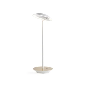 Royyo LED Desk Lamp in Matte White, Brass (240|RYO-SW-MWT-BRS-DSK)