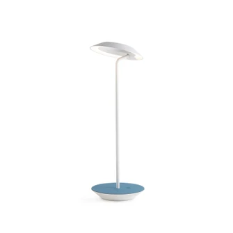 Royyo LED Desk Lamp in Matte White, Azure Felt (240|RYO-SW-MWT-AZF-DSK)