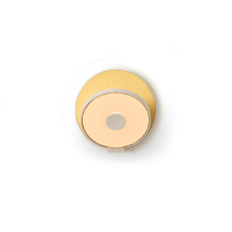 Gravy LED Wall Sconce in Matte White, Brushed Brass (240|GRW-S-MWT-BRS-PI)