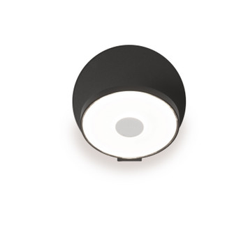 Gravy LED Wall Sconce in Metallic black/metallic black (240|GRW-S-MBK-MBK-HW)