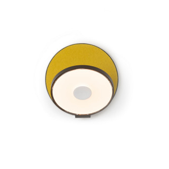 Gravy LED Wall Sconce in Metallic black, honeydew (felt) (240|GRW-S-MBK-HDF-PI)