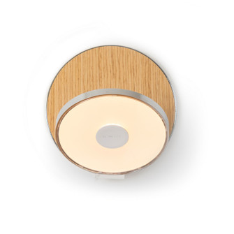 Gravy LED Wall Sconce in Chrome, white oak (240|GRW-S-CRM-WOK-PI)