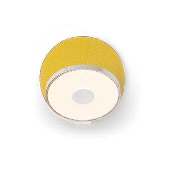 Gravy LED Wall Sconce in Chrome, honeydew (felt) (240|GRW-S-CRM-HDF-PI)