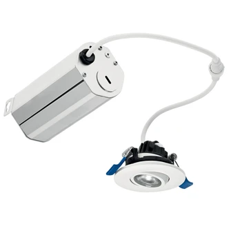 Direct To Ceiling Mini Gimble LED Downlight in Textured White (12|DLMG02R3090WHT)