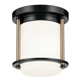 Brit One Light Flush Mount in Black (12|52596BKCPZ)