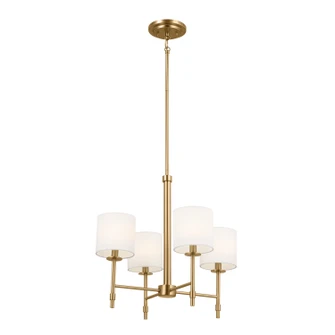 Ali Four Light Chandelier in Brushed Natural Brass (12|52504BNB)