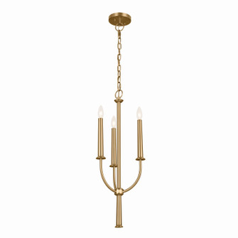 Florence Three Light Mini Chandelier in Brushed Natural Brass (12|52496BNB)