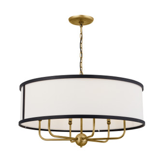Heddle Six Light Chandelier in Natural Brass (12|52466NBR)