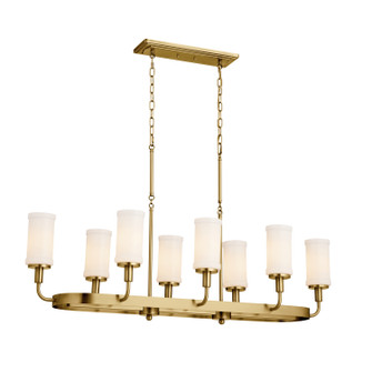 Vetivene Eight Light Linear Chandelier in Natural Brass (12|52453NBR)