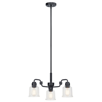 Aivian Three Light Chandelier in Black (12|52397BK)