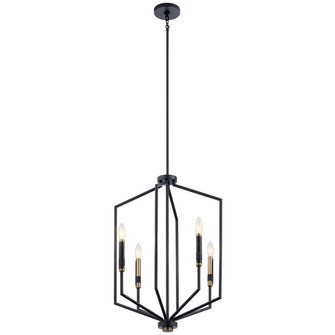 Armand Four Light Foyer Pendant in Black (12|52351BK)