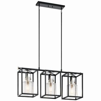 Kitner Three Light Linear Chandelier in Polished Nickel (12|52033PN)