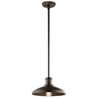 Allenbury One Light Outdoor Pendant/Semi Flush Mount in Olde Bronze (12|49982OZ)