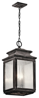 Wiscombe Park Four Light Outdoor Pendant in Weathered Zinc (12|49505WZC)