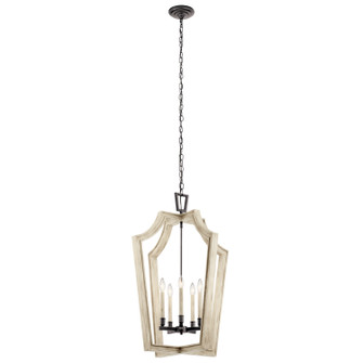 Botanica Five Light Chandelier in Anvil Iron (12|44262AVI)