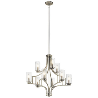 Vara Nine Light Chandelier in Brushed Nickel (12|44073NI)