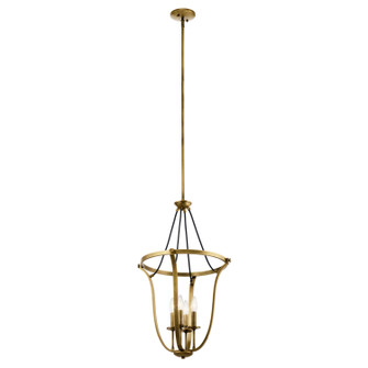 Thisbe Four Light Foyer Pendant in Natural Brass (12|43535NBR)