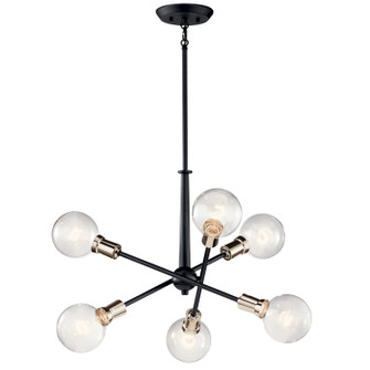 Armstrong Six Light Chandelier in Black (12|43095BK)