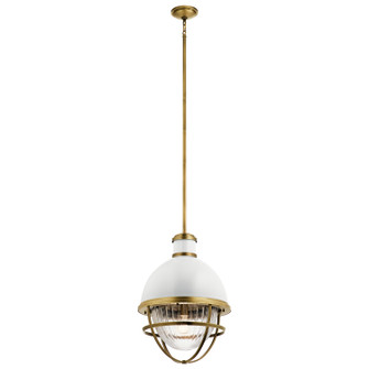 Tollis One Light Foyer Pendant in Natural Brass (12|43012NBR)