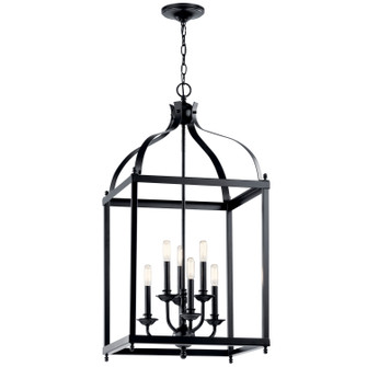Larkin Six Light Foyer Chandelier in Black (12|42568BK)