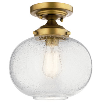 Avery One Light Semi Flush Mount in Natural Brass (12|42296NBR)