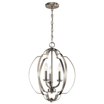 Voleta Three Light Pendant in Brushed Nickel (12|42140NI)