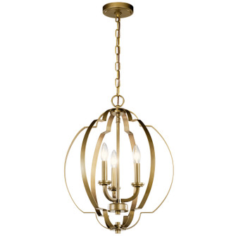 Voleta Three Light Pendant in Natural Brass (12|42140NBR)