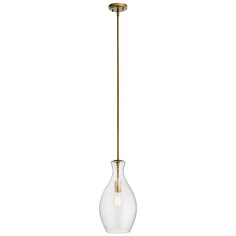 Everly One Light Mini Pendant in Natural Brass (12|42047NBR)