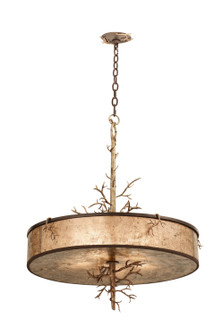 Oakham Five Light Pendant in Bronze Gold (33|6615BZG)