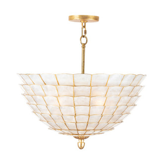 Samal Four Light Pendant in Oxidized Gold Leaf (33|515145OL)