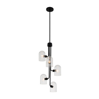 Cupola Five Light Foyer Pendant in Matte Black (33|514051MB)