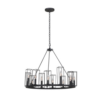 Allston 12 Light Chandelier in Black Iron (33|507770BI)