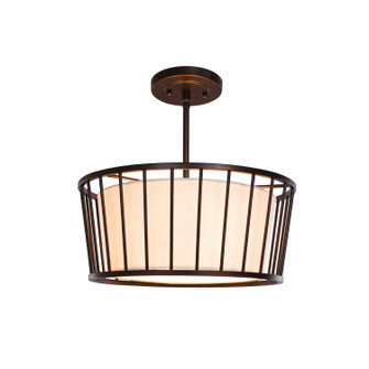 Pacifica Three Light Convertible Pendant - Semi Flush Mount in Bronze (33|507040BZ)
