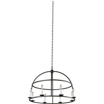 Wickenburg Eight Light Pendant in Black Iron (33|506953BI)