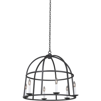 Wickenburg Six Light Pendant in Black Iron (33|506952BI)