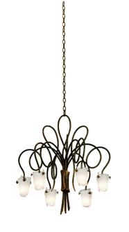 Tribecca Six Light Chandelier in Antique Copper (33|4308AC/FROST)
