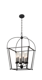 Sutter Six Light Outdoor Pendant in Smooth Matte Black (33|409352BM)