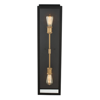 Ashland Two Light Wall Sconce in Matte Black w Sanded Gold (33|405521BSG)
