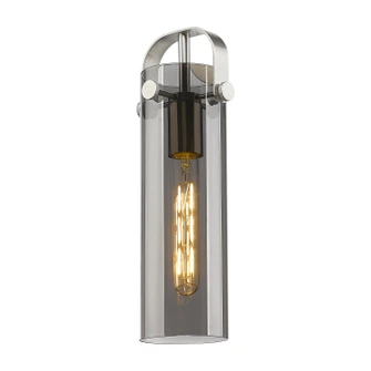 Downtown Urban Glass in Cased Matte White Pilaster (405|G413-1W-4WH)