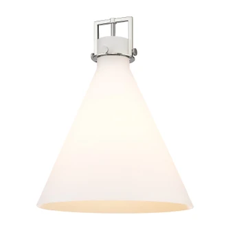 Downtown Urban Glass in Cased Matte White Newton Cone (405|G411-18WH)