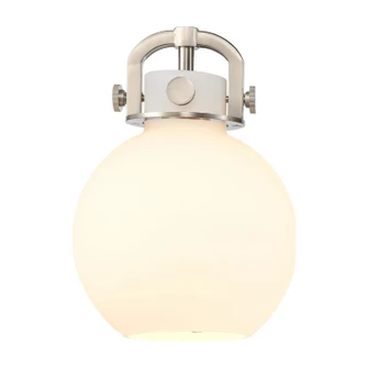 Downtown Urban Glass in Cased Matte White Newton Sphere (405|G410-7WH)