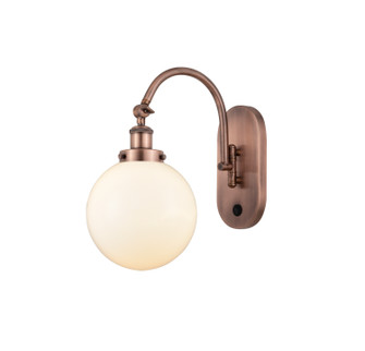 Franklin Restoration LED Swing Arm in Antique Copper (405|918-1W-AC-G201-8-LED)