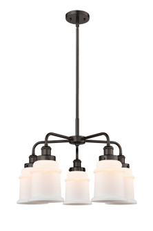 Ballston Urban Five Light Chandelier in Oil Rubbed Bronze (405|916-5CR-OB-G181)