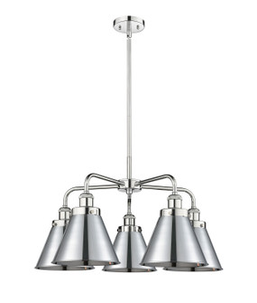 Ballston Urban Five Light Chandelier in Black Antique Brass (405|916-5CR-BAB-M13-BK)