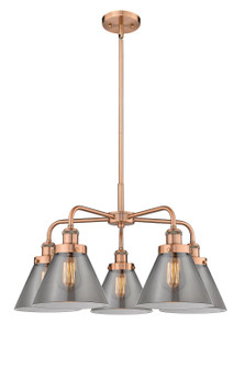 Ballston Urban Five Light Chandelier in Antique Copper (405|916-5CR-AC-G43)