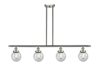 Ballston Urban LED Island Pendant in Brushed Satin Nickel (405|916-4I-SN-G204-6-LED)