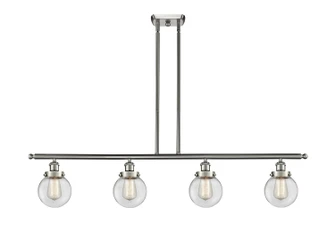 Ballston Urban LED Island Pendant in Brushed Satin Nickel (405|916-4I-SN-G202-6-LED)